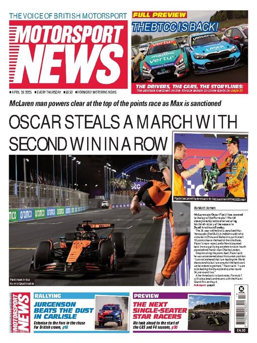 Title details for Motorsport News by Kelsey Publishing Ltd - Available